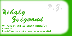 mihaly zsigmond business card